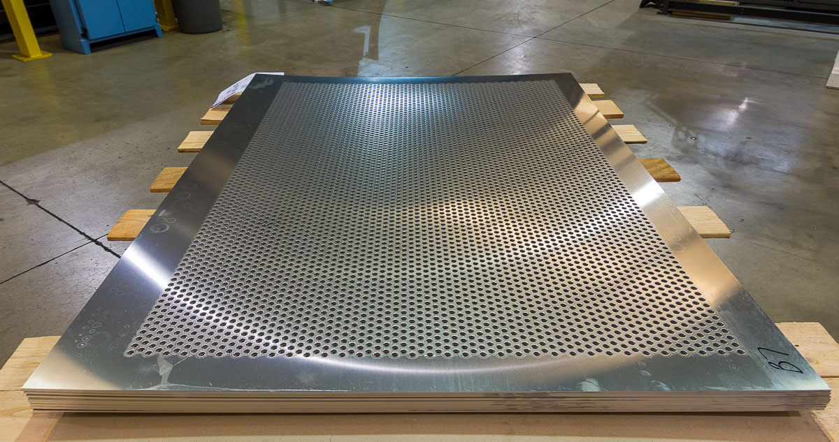 Perforating .125 thick Aluminum Sheet