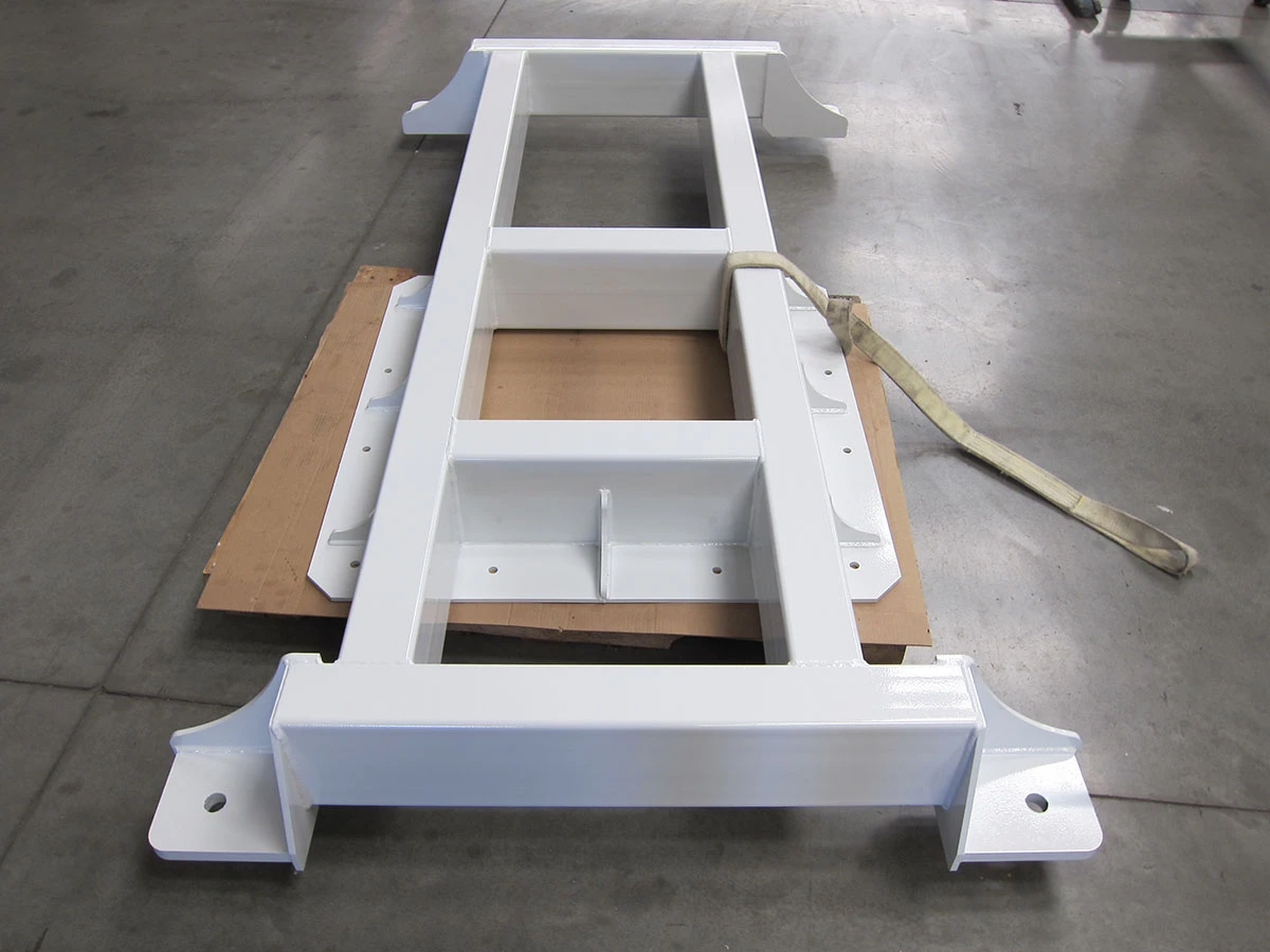 Precision Machined Frame Weldment - Pads machined to within +/- .005 height tolerance of one another