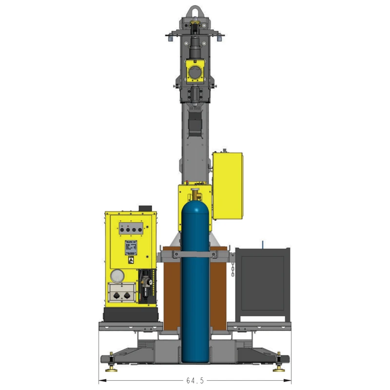 Front view of a Freestanding Column with dimension callouts