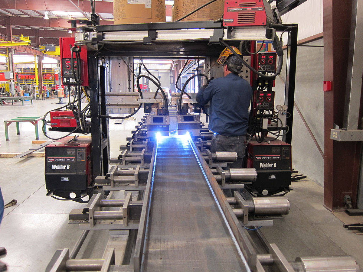 Automated Beam Welding - Welds beams up to 36" Wide x 80' Long 