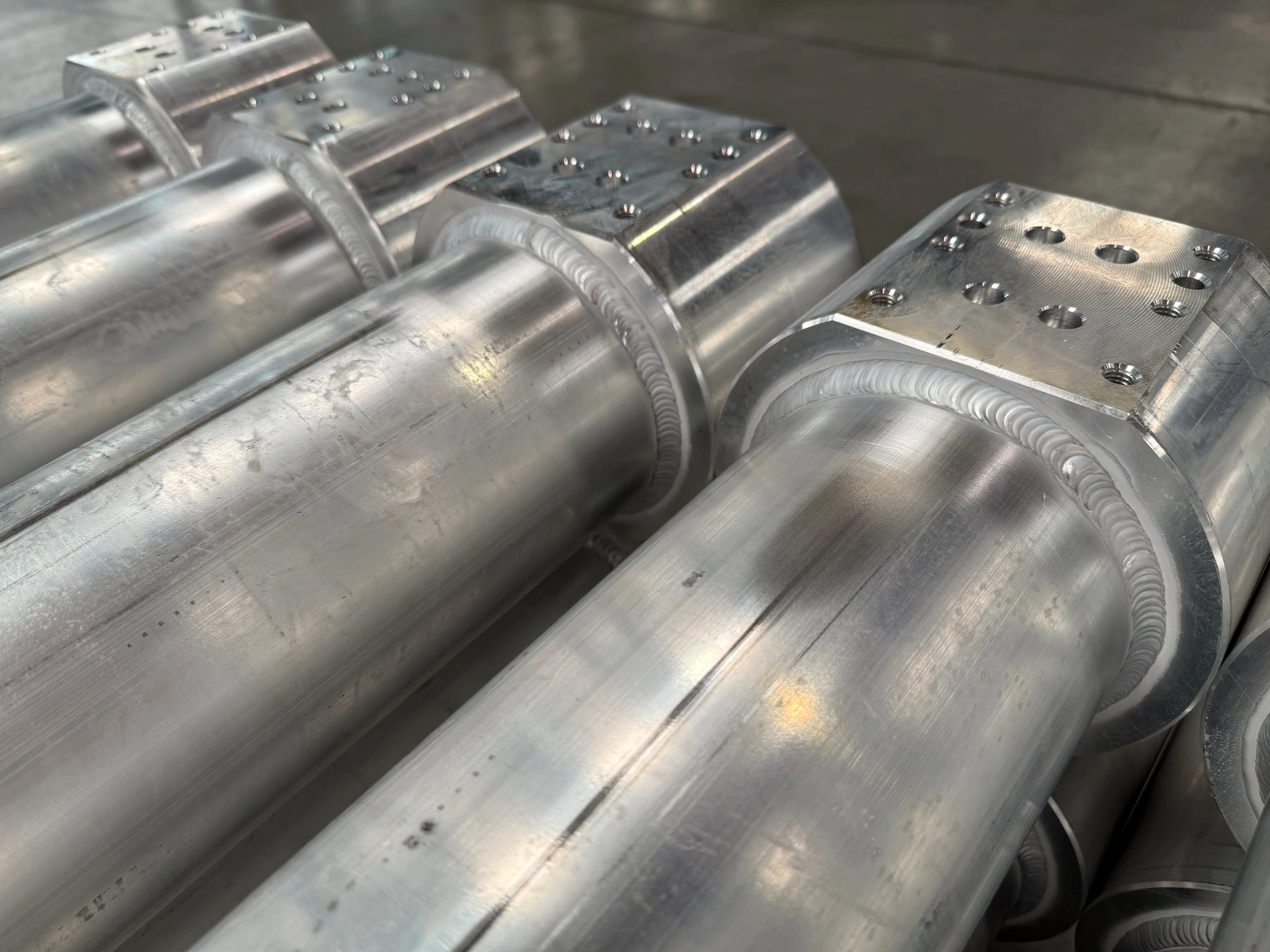 Welds on 6061-T6 aluminum pipe weldment
