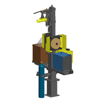 A WeldPro 360 boom arm mounted to a WeldPro 360 Floor-Mounted Column