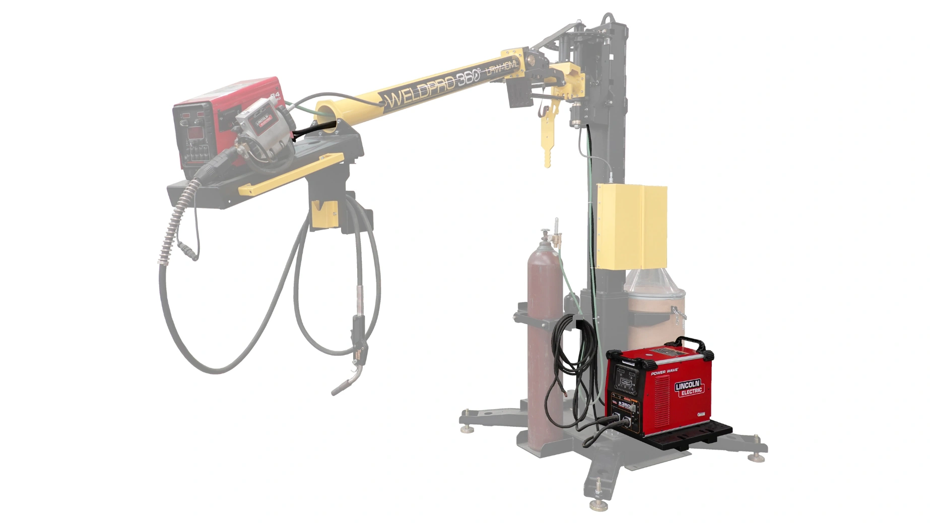 A WeldPro 360 Welder Mount with a Lincoln welder installed