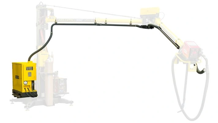 WeldPro 360 Fume Extraction System on an LRW-18 welding boom