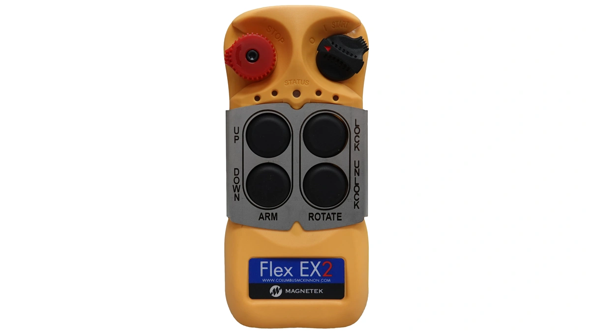 The wireless remote control for the WeldPro 360 LRW-18 MIG Welding Boom Arm