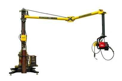 LRW-18P MIG weld boom mounted on a mobile base